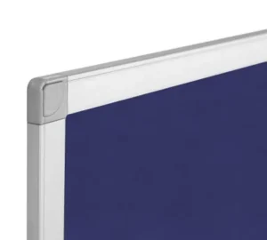 Q-CONNECT textielbord, met aluminium frame, 90 x 60 cm, blauw — detail 2