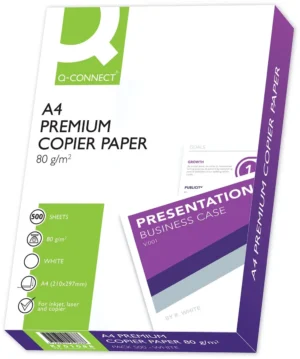Q-CONNECT Premium kopieerpapier, ft A4, 80 g, pak van 500 vel, wit — print