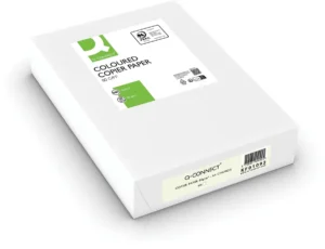 Q-CONNECT gekleurd kopieerpapier, A4, 80g, pak van 500 vel, gems — gekleurd papier