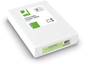 Q-CONNECT gekleurd kopieerpapier, A4, 80g, pak van 500 vel, lichtgroen — gekleurd papier