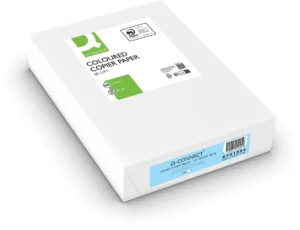 Q-CONNECT gekleurd kopieerpapier, A4, 80g, pak van 500 vel, lichtblauw — gekleurd papier