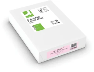 Q-CONNECT gekleurd kopieerpapier, A4, 80g, pak van 500 vel, roze — gekleurd papier