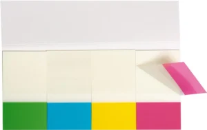 Q-CONNECT Quick Tabs, ft 25 x 45 mm, 4 x 40 tabs, geassorteerde kleuren — detail 2