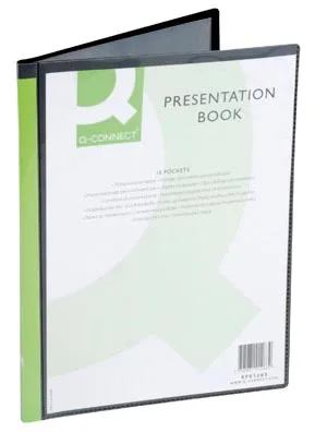 Q-CONNECT showalbum personaliseerbaar A4 - 10 tassen, zwart ā productfoto 2