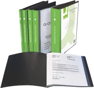 Q-CONNECT showalbum personaliseerbaar A4 20 tassen zwart — detail 2