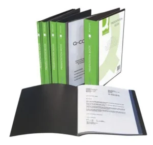 Q-CONNECT showalbum personaliseerbaar A4 - 100 tassen, zwart ā productfoto 2