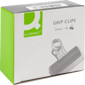 Q-CONNECT bulldogclip zwart 32 mm - doos van 10 stuks — productfoto 2