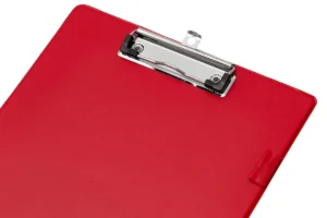 Q-CONNECT klemplaat, PP, ft A4, rood — detail 2