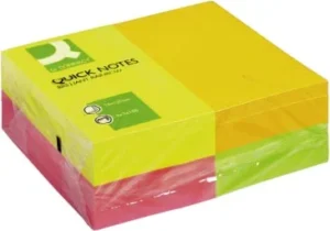 Q-CONNECT Quick Notes, ft 76 x 127 mm, 100 vel, pak van 12 blokken in 4 neonkleuren — detail 2