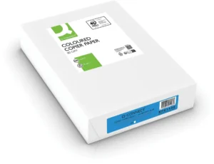 Q-CONNECT gekleurd kopieerpapier, A4, 80g, pak van 500 vel, felblauw — gekleurd papier