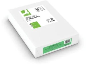 Q-CONNECT gekleurd kopieerpapier, A4, 80g, pak van 500 vel, felgroen — gekleurd papier