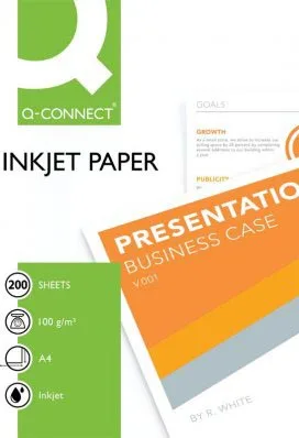 Q-CONNECT inkjet papier, ft A4, 100 g, pak van 200 vel, wit — detail 2