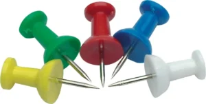 Q-CONNECT prikbordspelden - geassorteerde kleuren, doosje van 25 stuks — productfoto 2