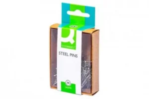 Q-CONNECT kopspelden, 0,85 x 30 mm, vernikkeld, doos van 30 gram — detail 2