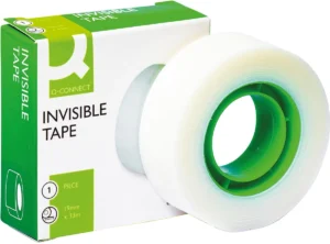 Q-CONNECT plakband, invisible, 19 mm x 33 m — transparante plakband