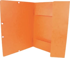 Q-CONNECT elastomap, A4, 3 kleppen en elastieken, karton, oranje — detail 2