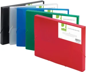 Q-CONNECT elastobox A4 met elastieken - rug 25 mm, rood ā productfoto 2