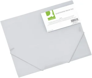 Q-CONNECT elastomap, A4, 3 kleppen en elastieken, transparant PP, transparant — elastomappen uit kunststof