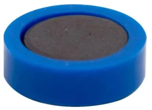 Blauwe ronde Q-CONNECT magneten van 20 mm, pak van 10 stuks