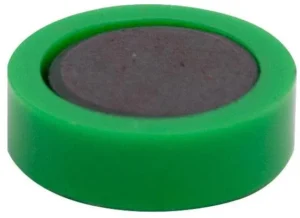 Groene ronde Q-CONNECT magneten van 20 mm, pak van 10 stuks