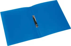 Q-CONNECT ringmap, PP, 2 ringen, 16 mm, transparant blauw — detail 2