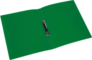 Q-CONNECT ringmap, PP, 2 ringen, 16 mm, transparant groen — detail 2