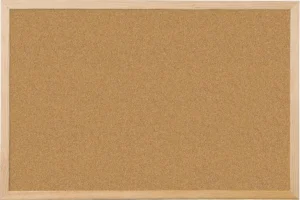 Q-CONNECT kurkbord, met houten frame, 90 x 60 cm — kurk- en textielborden