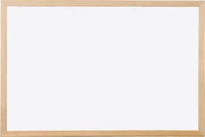 Q-CONNECT whiteboard, met houten frame, melamine, 120 x 90 cm