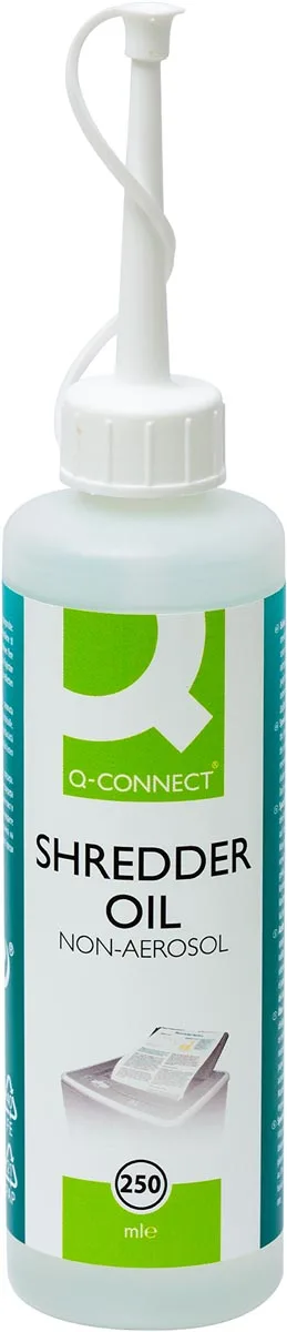 Q-CONNECT olie voor papiervernietigers, flacon van 250 ml — toebehoren voor papiervernietigers