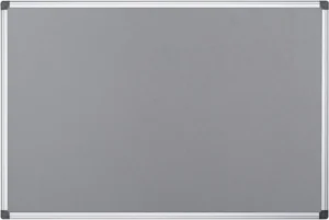 Q-CONNECT textielbord met aluminium frame 60 x 45 cm grijs — kurk- en textielborden