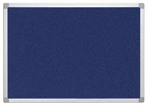 Q-CONNECT textielbord met aluminium frame 60 x 45 cm blauw — detail 2
