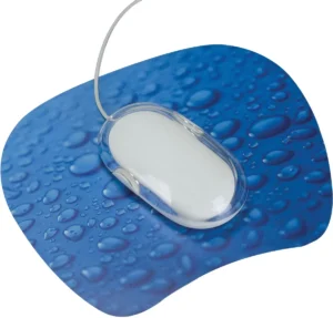 Q-CONNECT Muismat antislip regendruppels blauw — detail 2