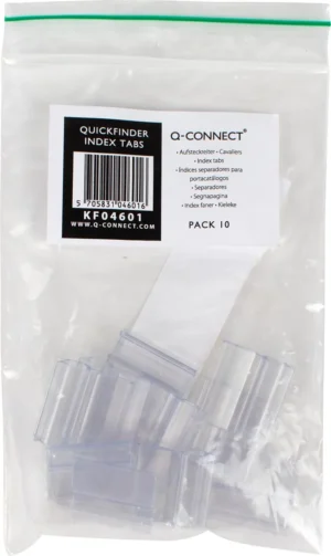 Q-CONNECT tabs voor display systeem 25 mm geassorteerde kleuren 10 stuks — detail 2