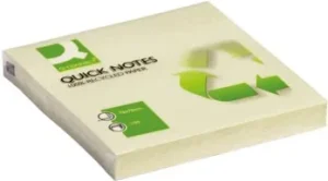 Q-CONNECT Quick Notes Recycled, ft 76 x 76 mm, 100 vel, geel — detail 2