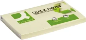 Q-CONNECT Quick Notes Recycled, ft 76 x 127 mm, 100 vel, geel — detail 2