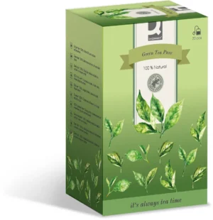 Q-CONNECT thee, Green tea pure, zakje van 1,5 g, doos van 20 zakjes — drank en eetwaren
