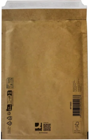 Q-CONNECT luchtkussenenveloppen, bruin, 4-D, 200 x 275 mm, doos van 100 stuks — beschermingsenvelop