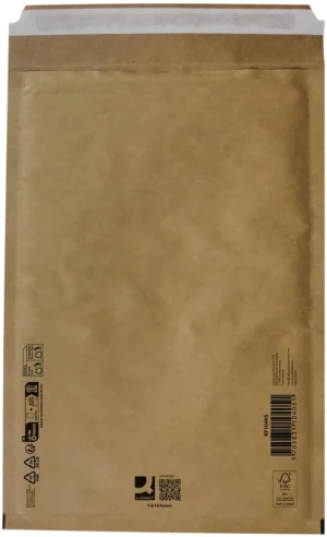 Q-CONNECT luchtkussenenveloppen, bruin, 6-F, 240 x 350 mm, doos van 100 stuks — beschermingsenvelop