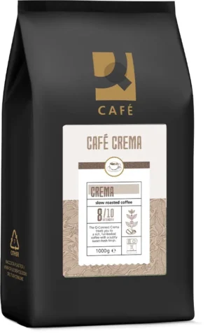 Q-CONNECT koffiebonen Café Crema, pak van 1 kg — drank en eetwaren