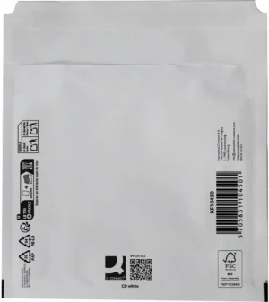 Q-CONNECT luchtkussenenveloppen, wit, CD, 200 x 175 mm, doos van 100 stuks — beschermingsenvelop