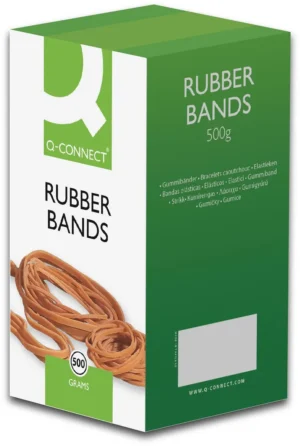 Q-CONNECT elastieken, breedte 6 mm, lengte 125 mm, nr 67, doos van 500 g