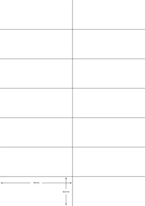 Q-CONNECT etiketten, wit, rechte hoeken, 105 x 42,3 mm, 100 vel, 14 etiketten per vel — detail 2