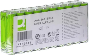 Q-CONNECT batterij,alkaline, AAA, pak van 20 stuks — niet-oplaadbare batterijen
