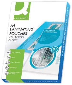 Q-CONNECT lamineeretui A4 - 2 Ć 175 micron, doos van 100 stuks ā productfoto 2