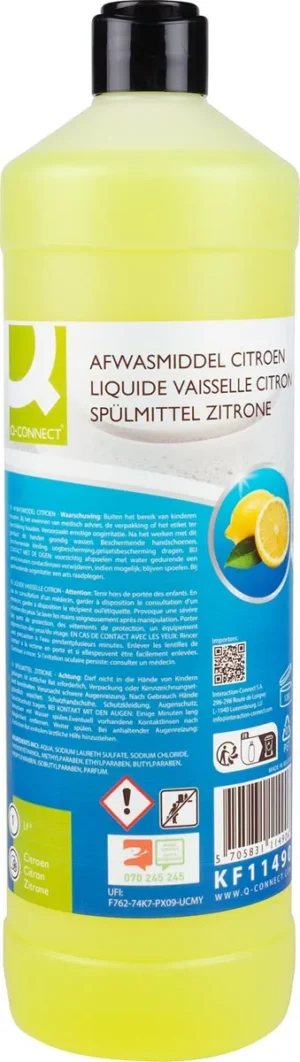 Q-CONNECT handafwasmiddel, 1 liter, citroen — afwasproduct
