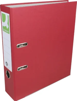 Q-CONNECT ordner, voor ft A4, uit Recycolor papier, rug van 8 cm, bordeaux — ordners uit karton