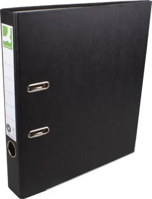 Q-CONNECT ordner, voor ft A4, uit Recycolor papier, rug van 5 cm, zwart — ordners uit karton
