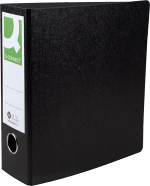 Q-CONNECT ordner, voor ft A5, uit karton, staand, rug van 8 cm, zwart — ordners uit karton