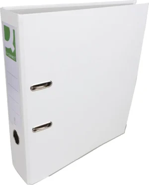 Q-CONNECT ordner, voor ft A4, uit PP en papier, met beschermrand, rug van 8 cm, wit — ordners uit karton