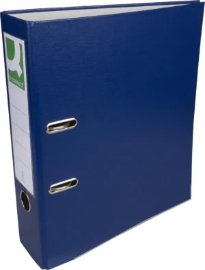 Q-CONNECT ordner, voor ft A4, uit PP en papier, met beschermrand, rug van 8 cm, donkerblauw — ordners uit karton